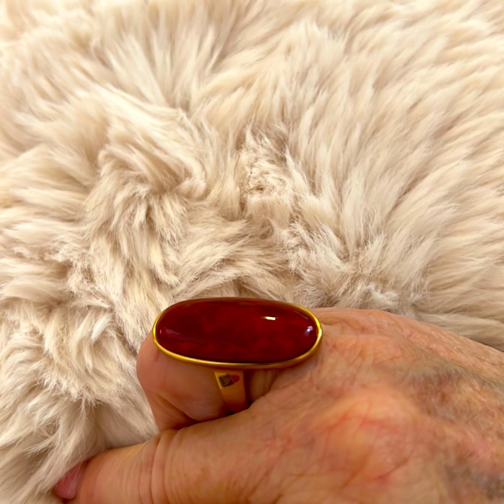 Rusty Red marbled Ring
